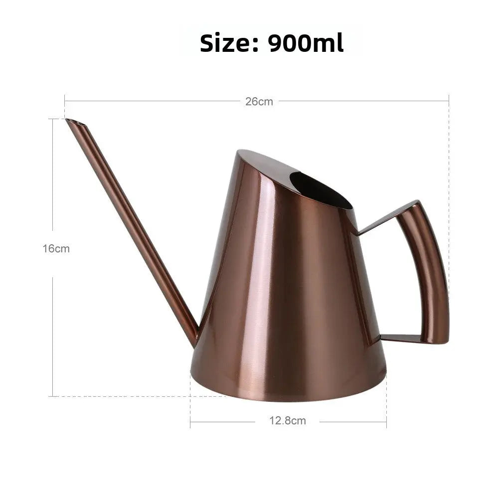 Stainless Steel Watering Pot at Sill and Soil