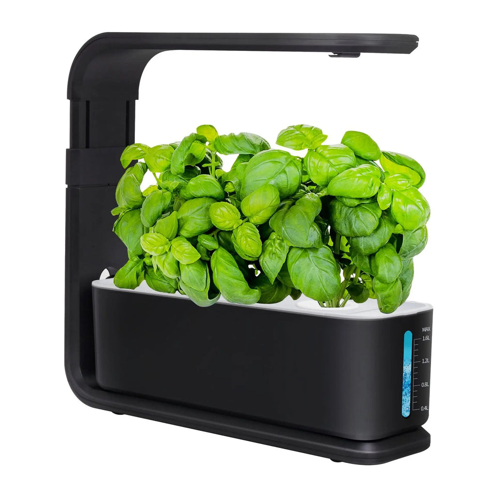Compact LED Indoor Hydroponic System Sill and Soil