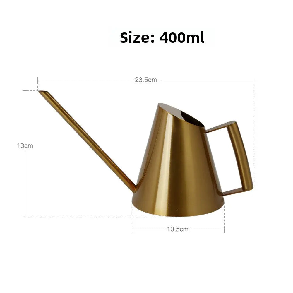 Stainless Steel Watering Pot at Sill and Soil